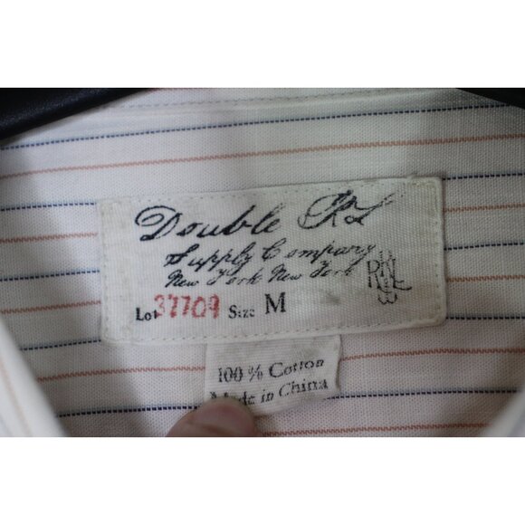 RRL Double RL Ralph Lauren Mens Medium Striped Button Up Shirt F1281 - Picture 4 of 8